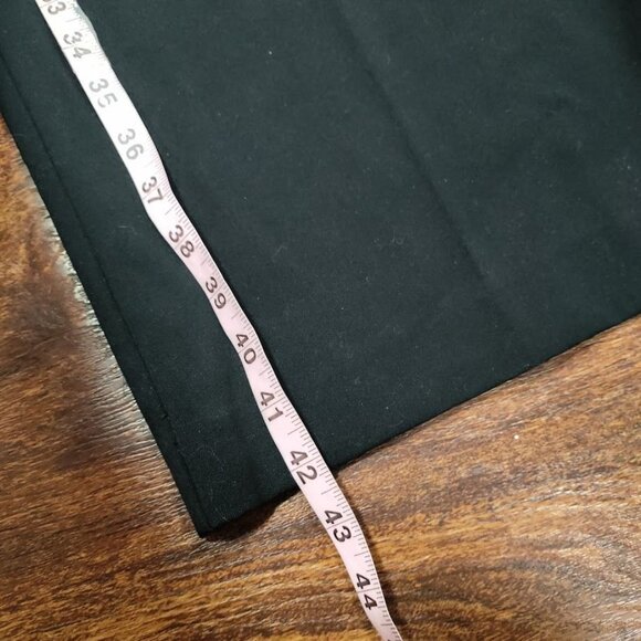 LOFT Black The Peyton Trouser Sleek Front Pleat Wide Leg Pants Women's Size 8 - Picture 10 of 11
